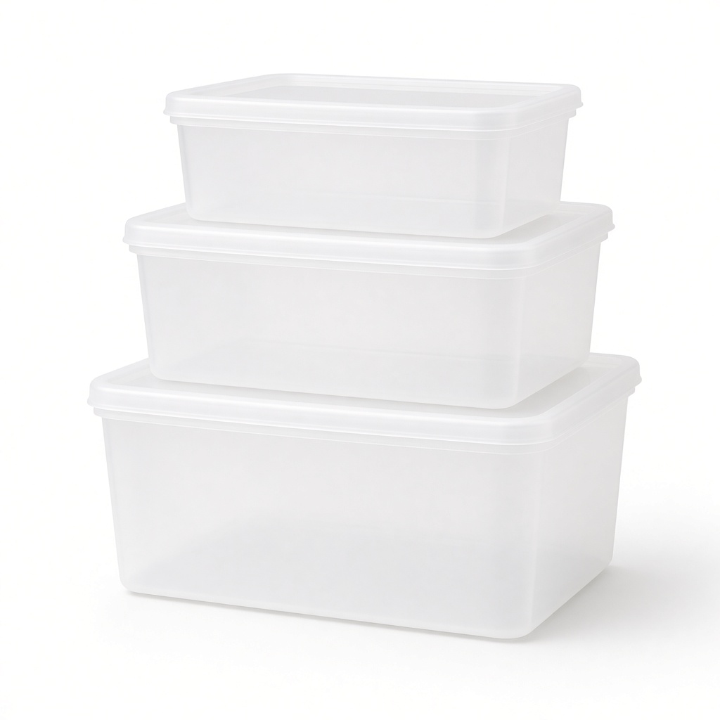 Cajas apilables con tapa (3 tamaños)